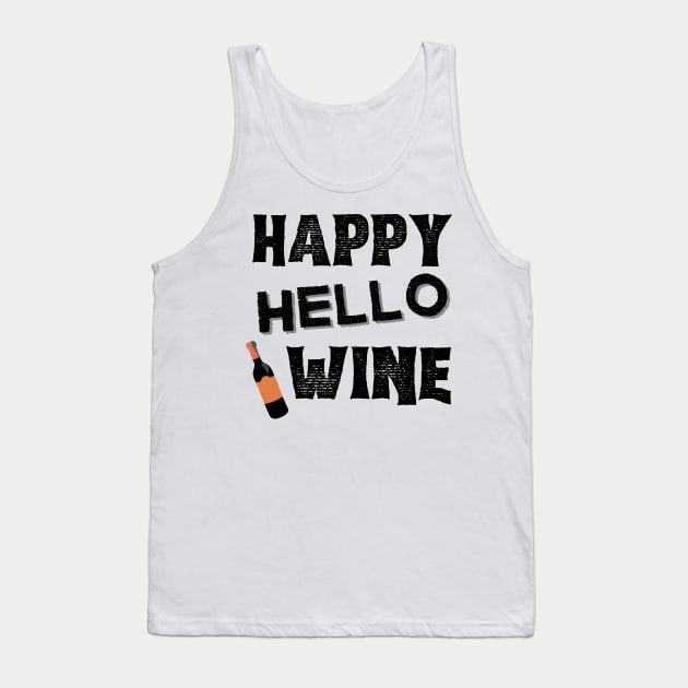 Happy Hallowine. Halloween Costume for Wine Lover. Tank Top by That Cheeky Tee